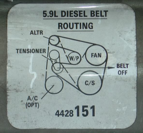 6.0 powerstroke clearance belt routing