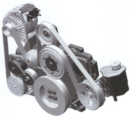 where is the tensioner pulley located