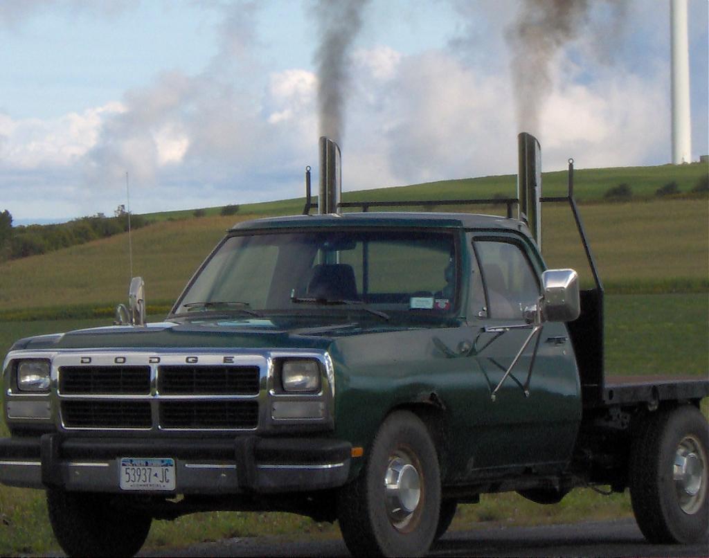 dodge flatbed trucks with stacks